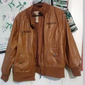 Bomber leather jacket**5for20** select items